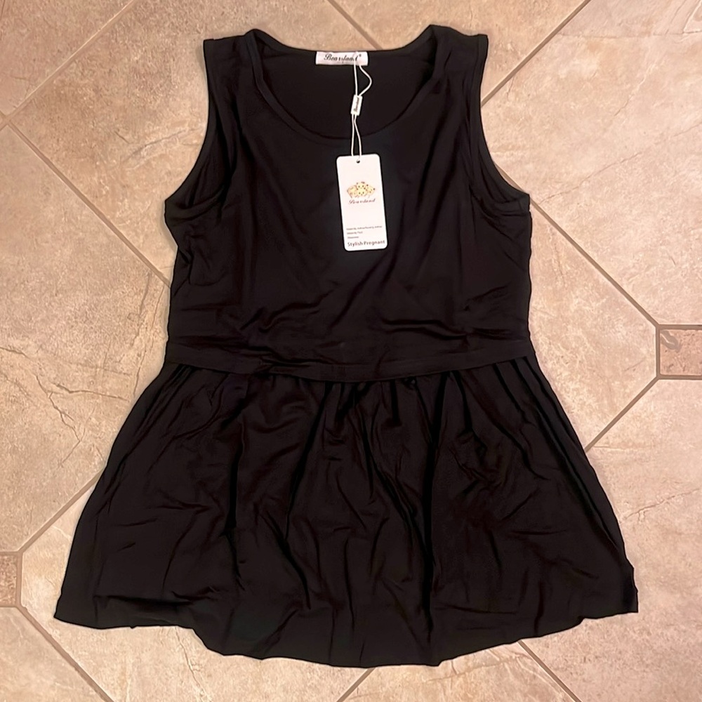 NWT Nursing tank top black size small